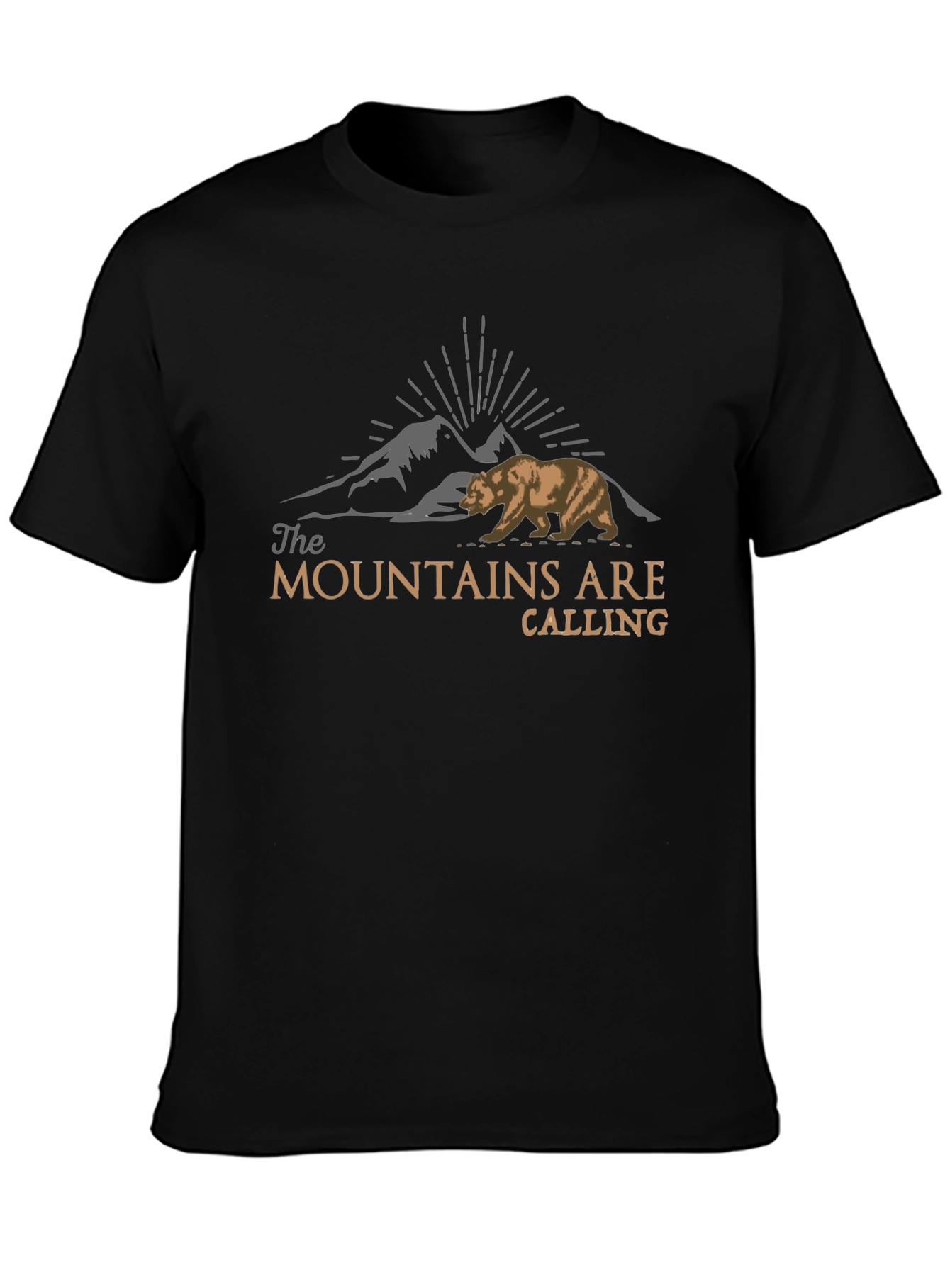 Mountains Are Calling Bear Graphic T-Shirt