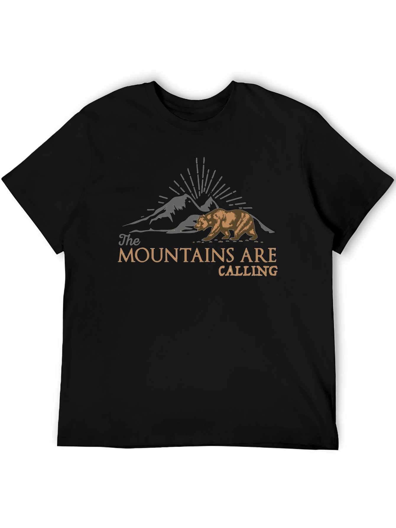 Mountains Are Calling Bear Graphic T-Shirt