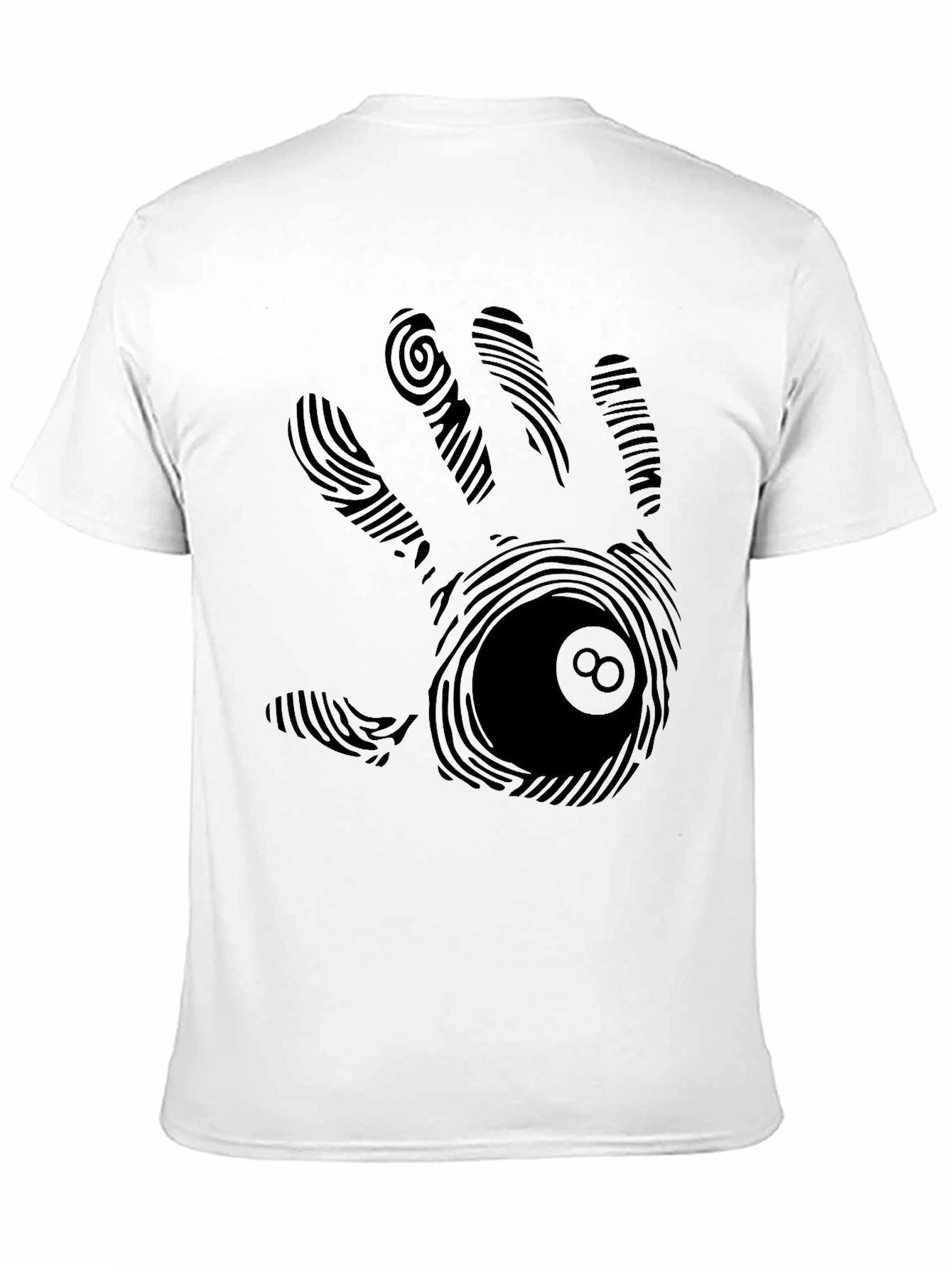 Fingerprint 8-Ball Hand Graphic T-Shirt
