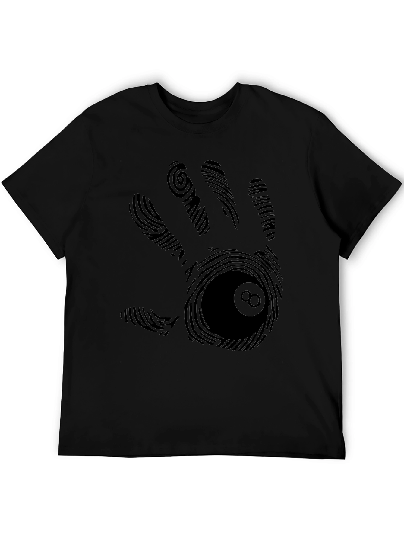 Fingerprint 8-Ball Hand Graphic T-Shirt