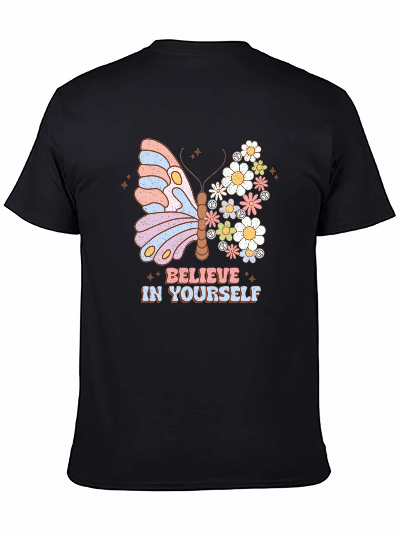 Believe In Yourself Butterfly Floral Graphic Tee