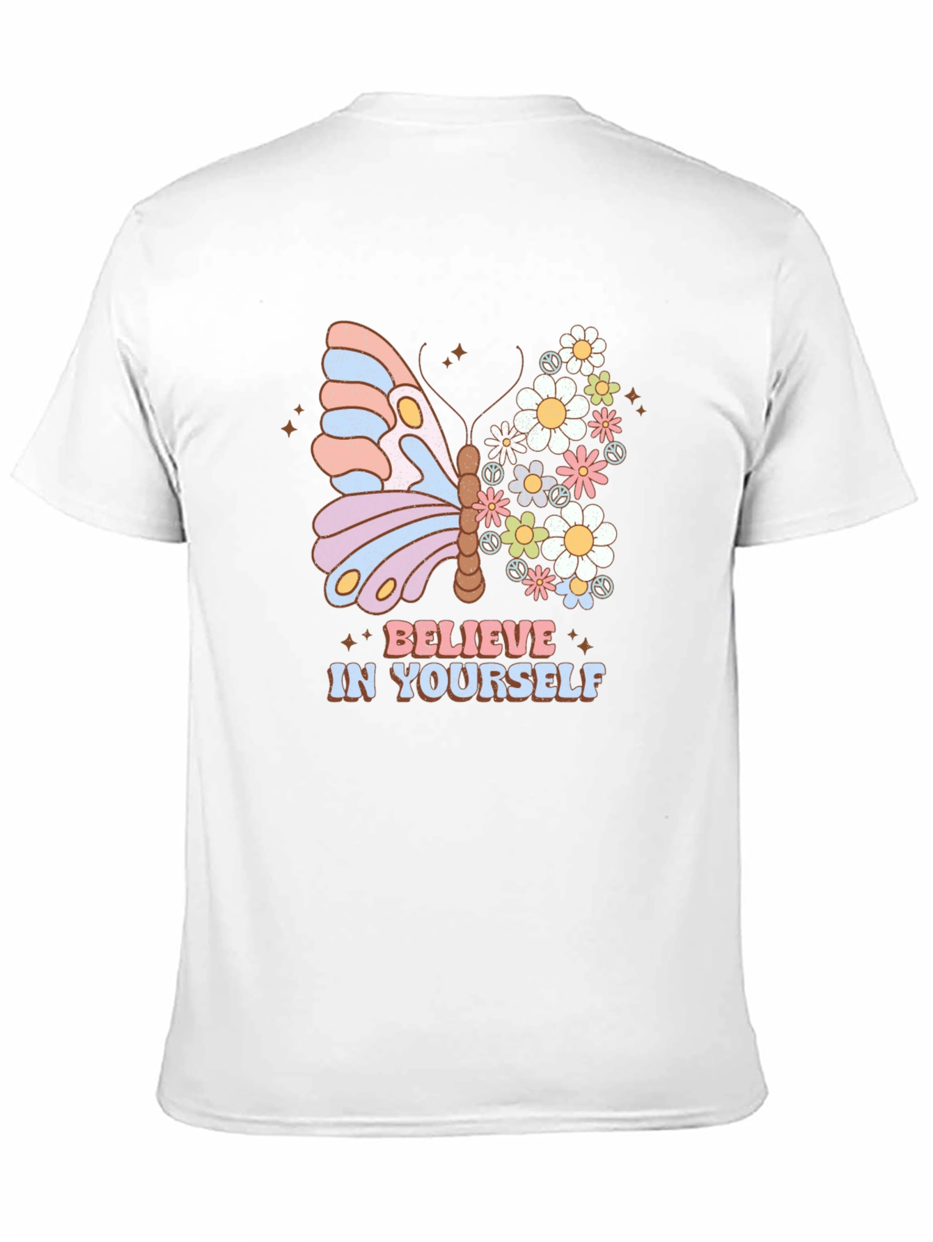 Believe In Yourself Butterfly Floral Graphic Tee