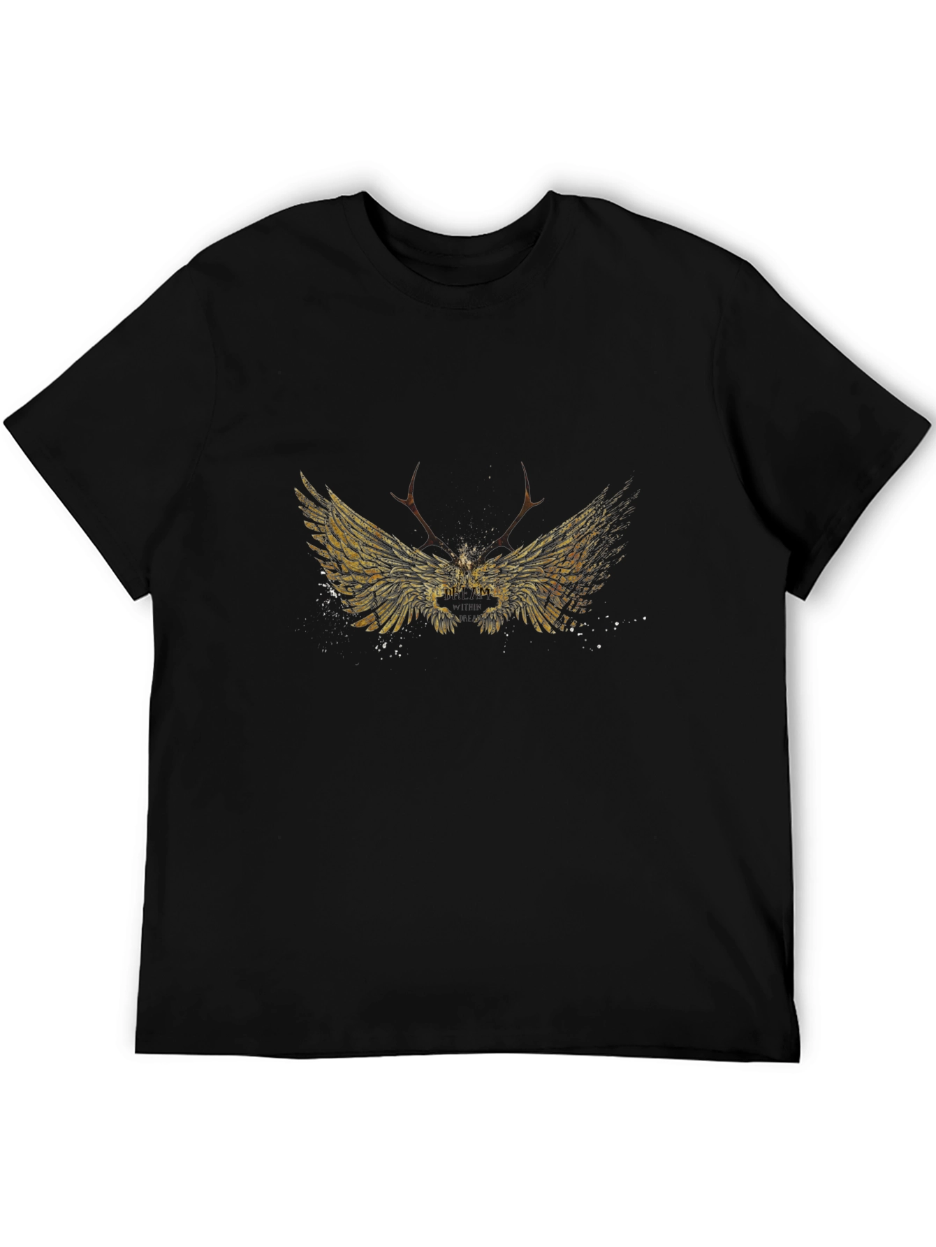 Winged Antler Black Tee