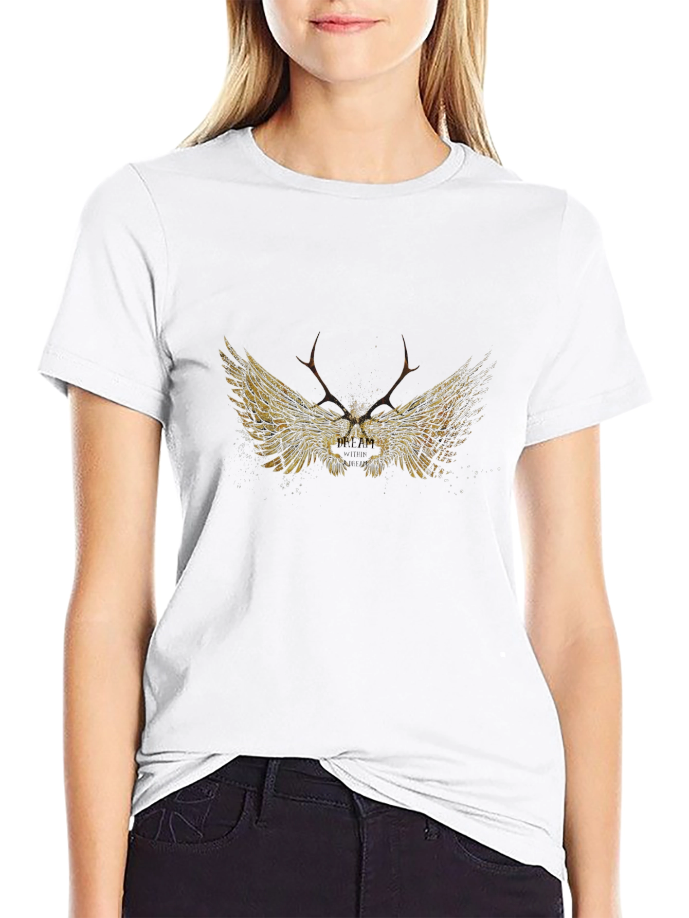 Winged Antler Black Tee