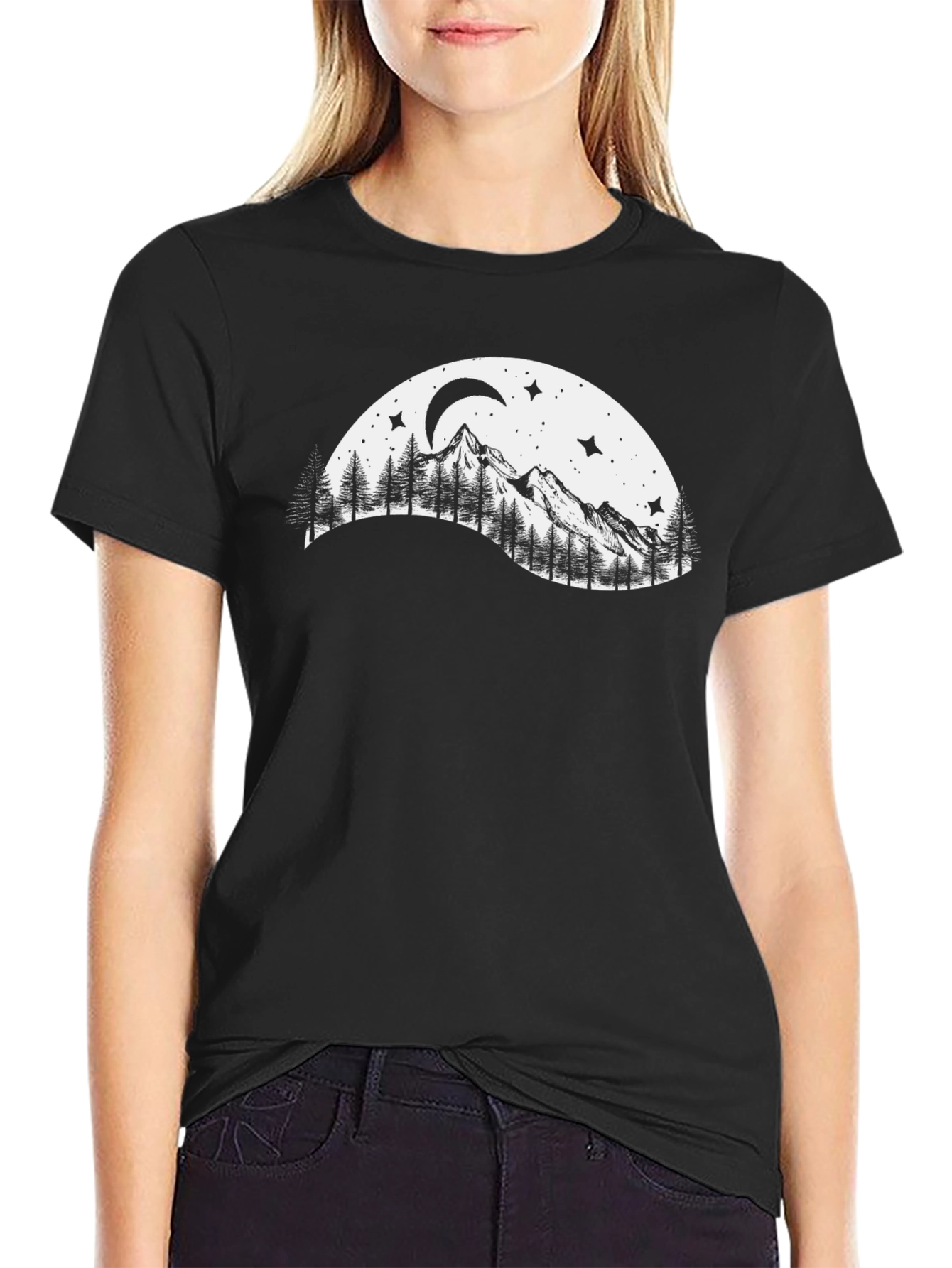 Mountain Moon Graphic T-Shirt