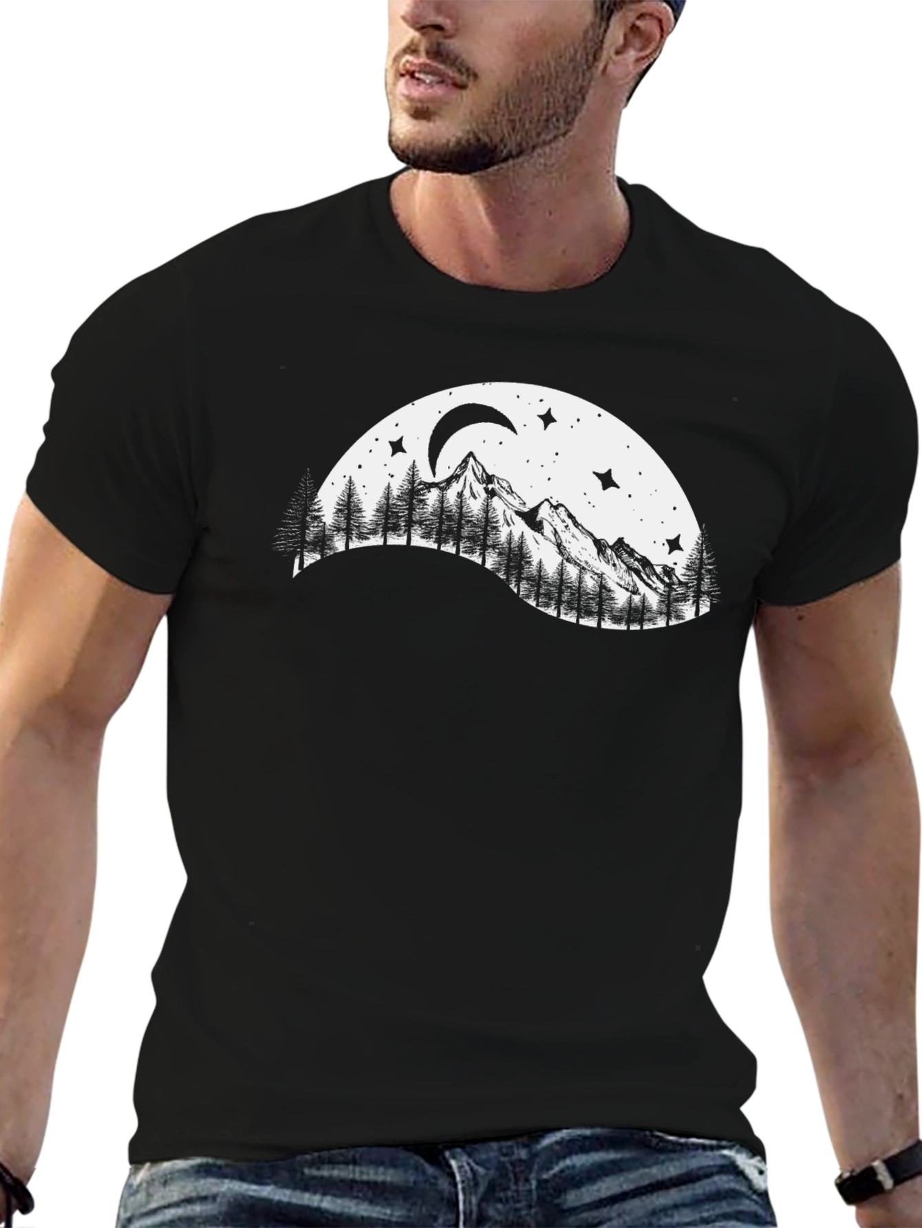 Mountain Moon Graphic T-Shirt