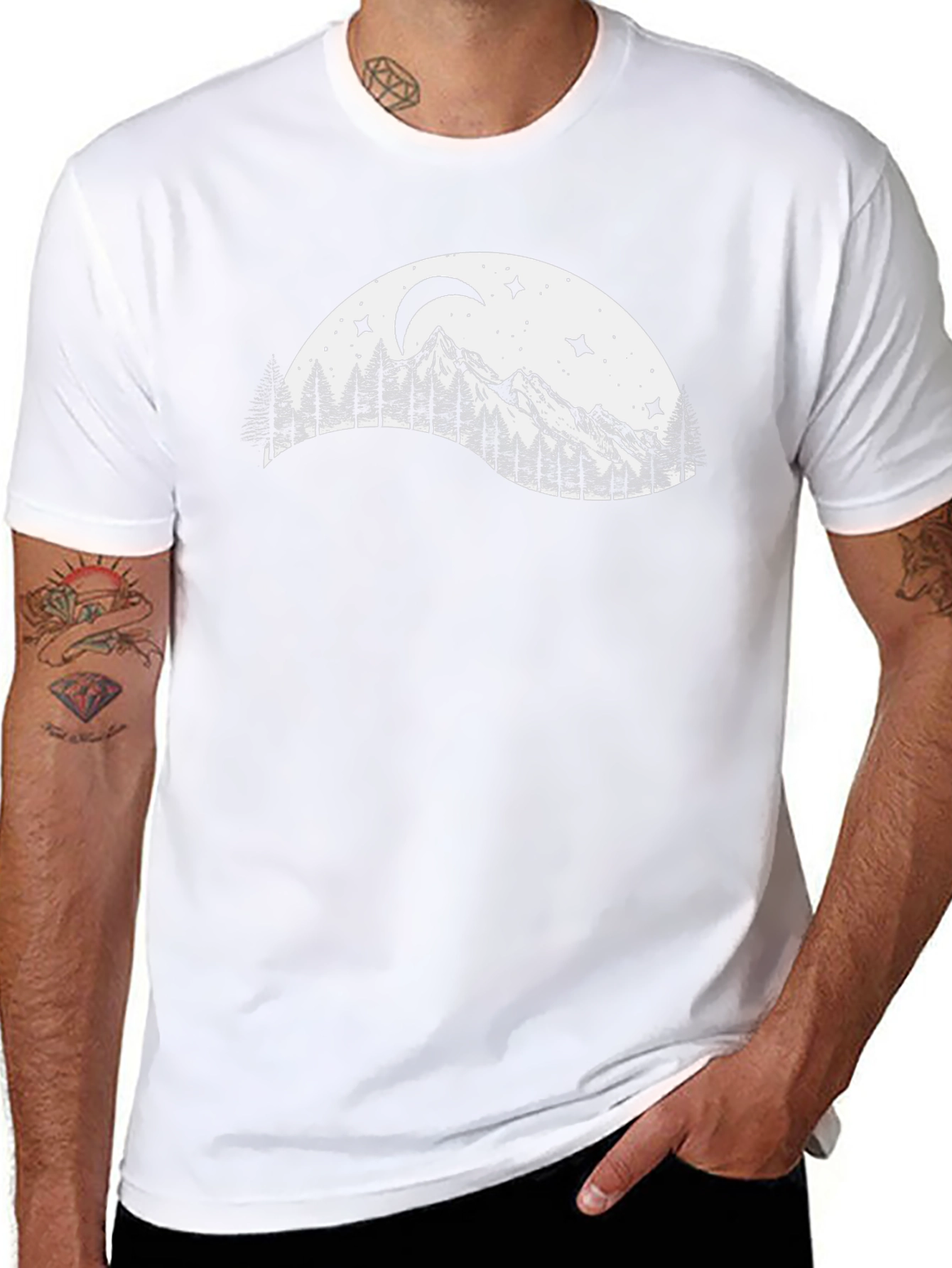 Mountain Moon Graphic T-Shirt