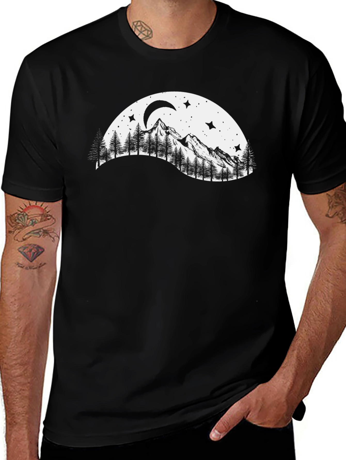 Mountain Moon Graphic T-Shirt