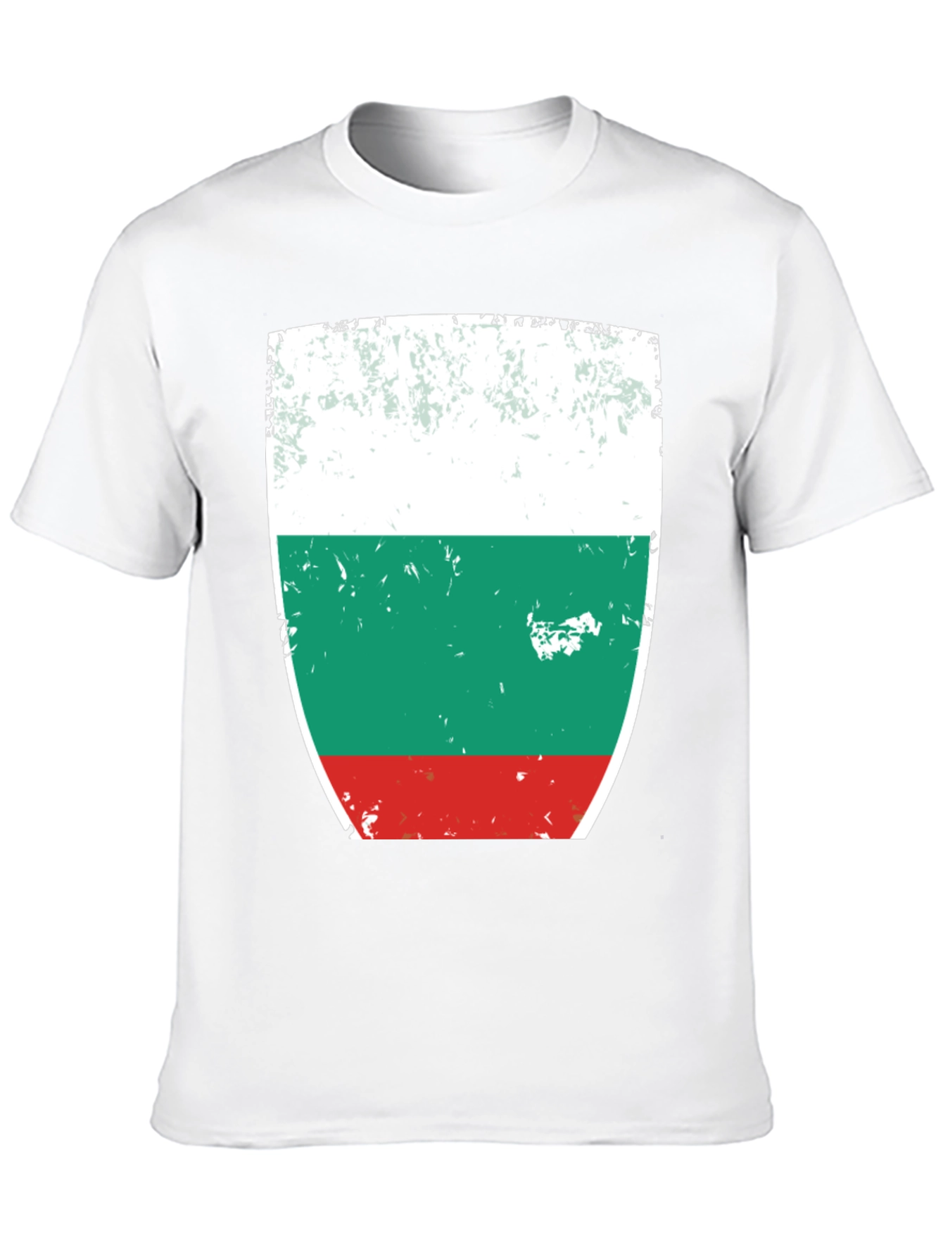 Bulgaria Flag T-Shirt Distressed Design Black