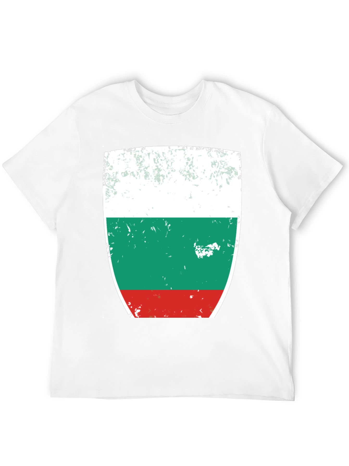 Bulgaria Flag T-Shirt Distressed Design Black