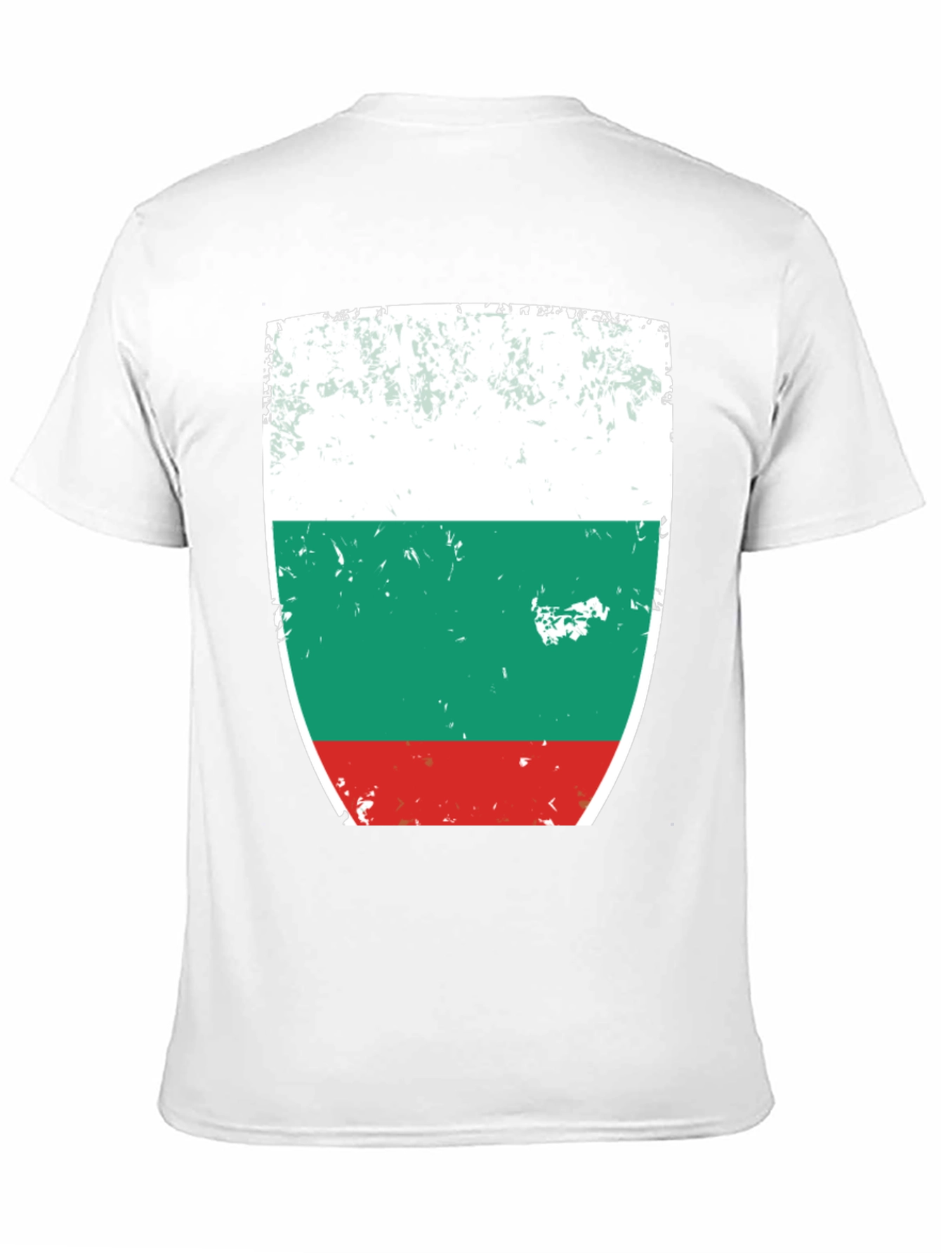 Bulgaria Flag T-Shirt Distressed Design Black
