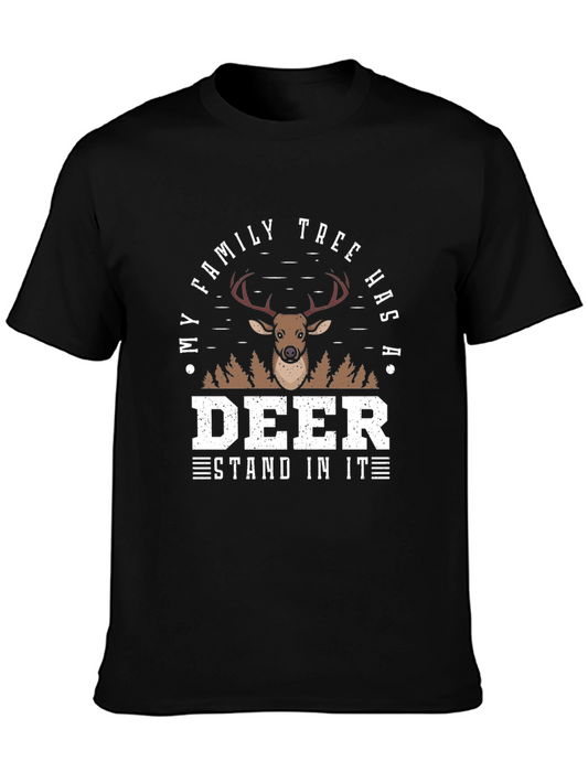 Deer Family Tree Novelty Graphic Tee