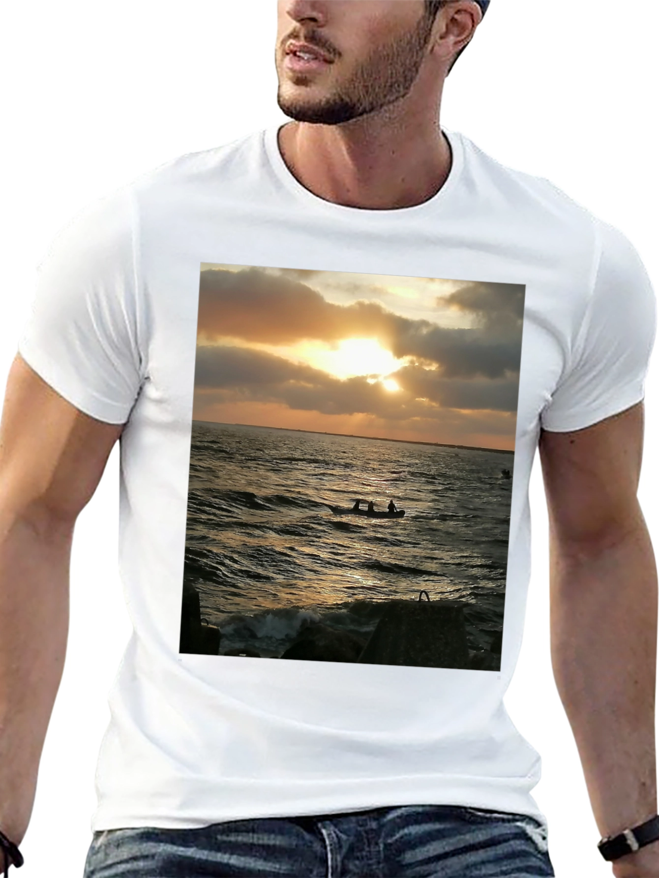 Sunset Boat Trip Graphic Tee