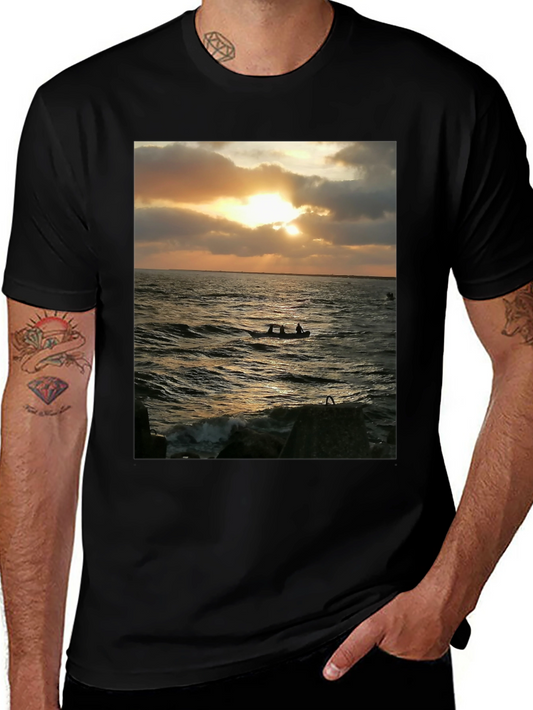 Sunset Boat Trip Graphic Tee