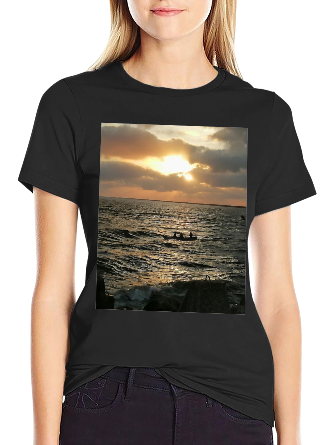 Sunset Boat Trip Graphic Tee