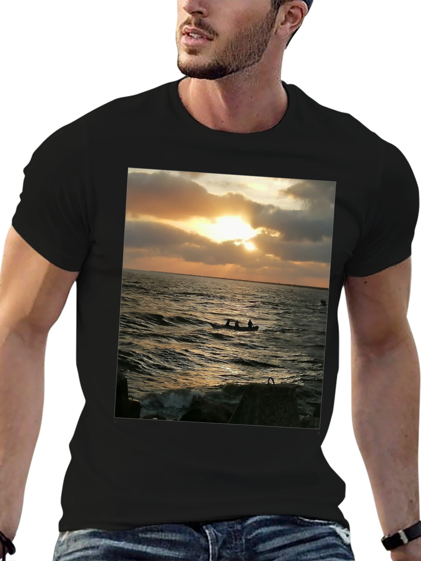 Sunset Boat Trip Graphic Tee