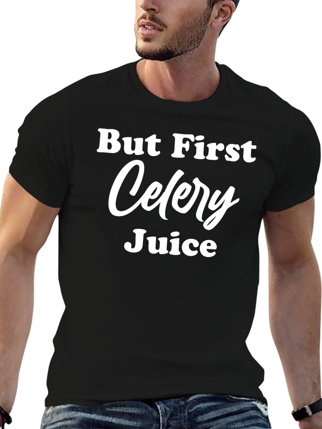 But First Celery Juice Black T-Shirt
