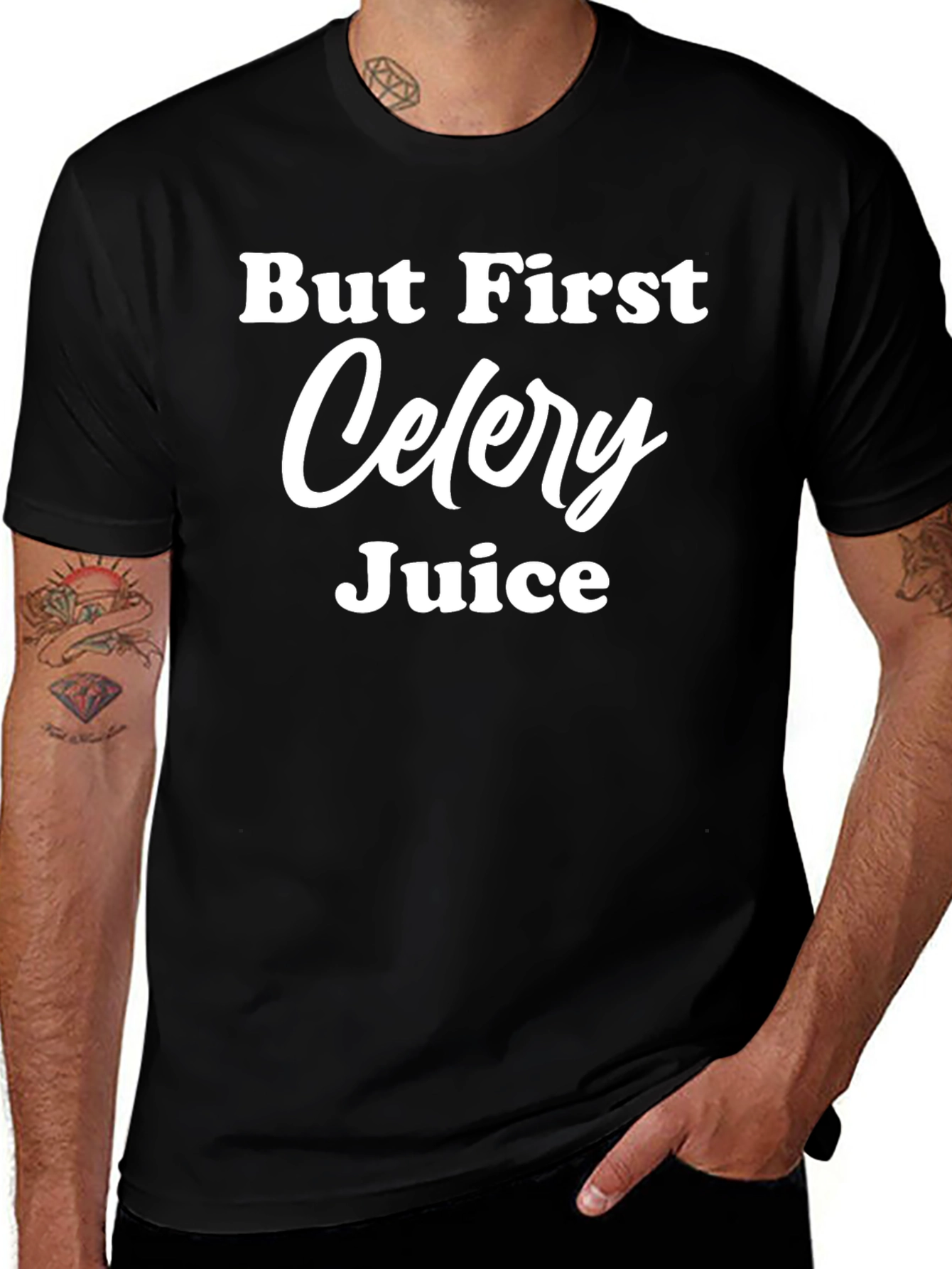 But First Celery Juice Black T-Shirt