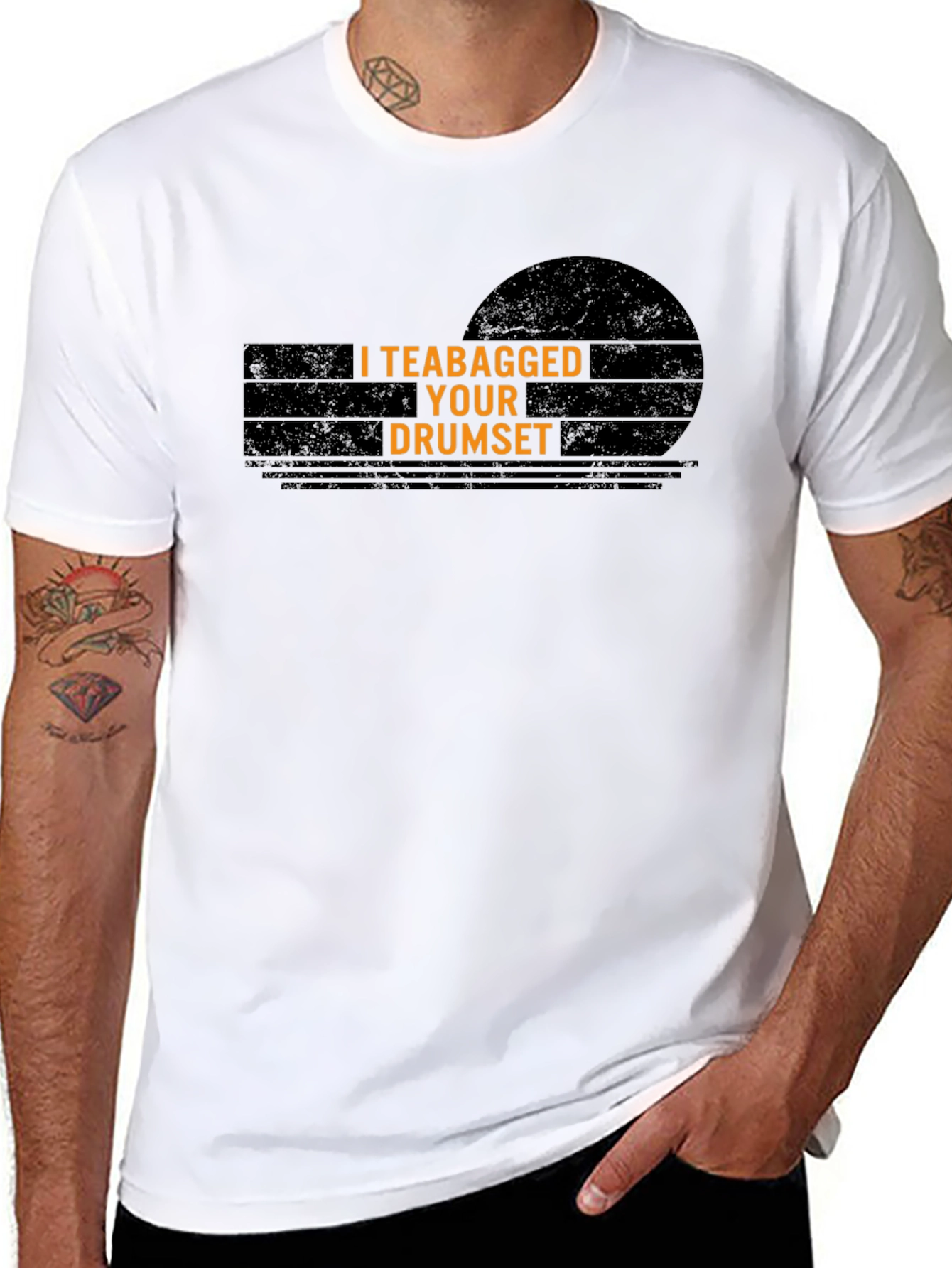I Teabagged Your Drumset T-Shirt - Funny Musician Tee