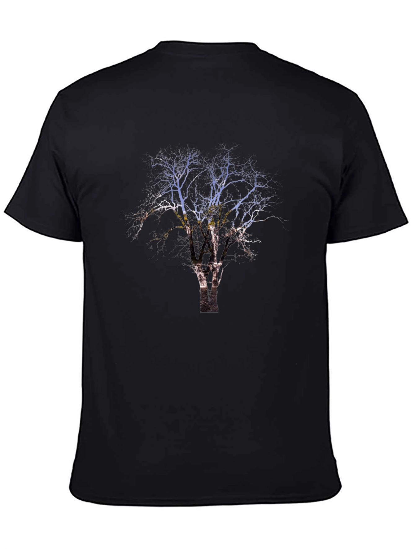Nature Tree Graphic Black T-Shirt