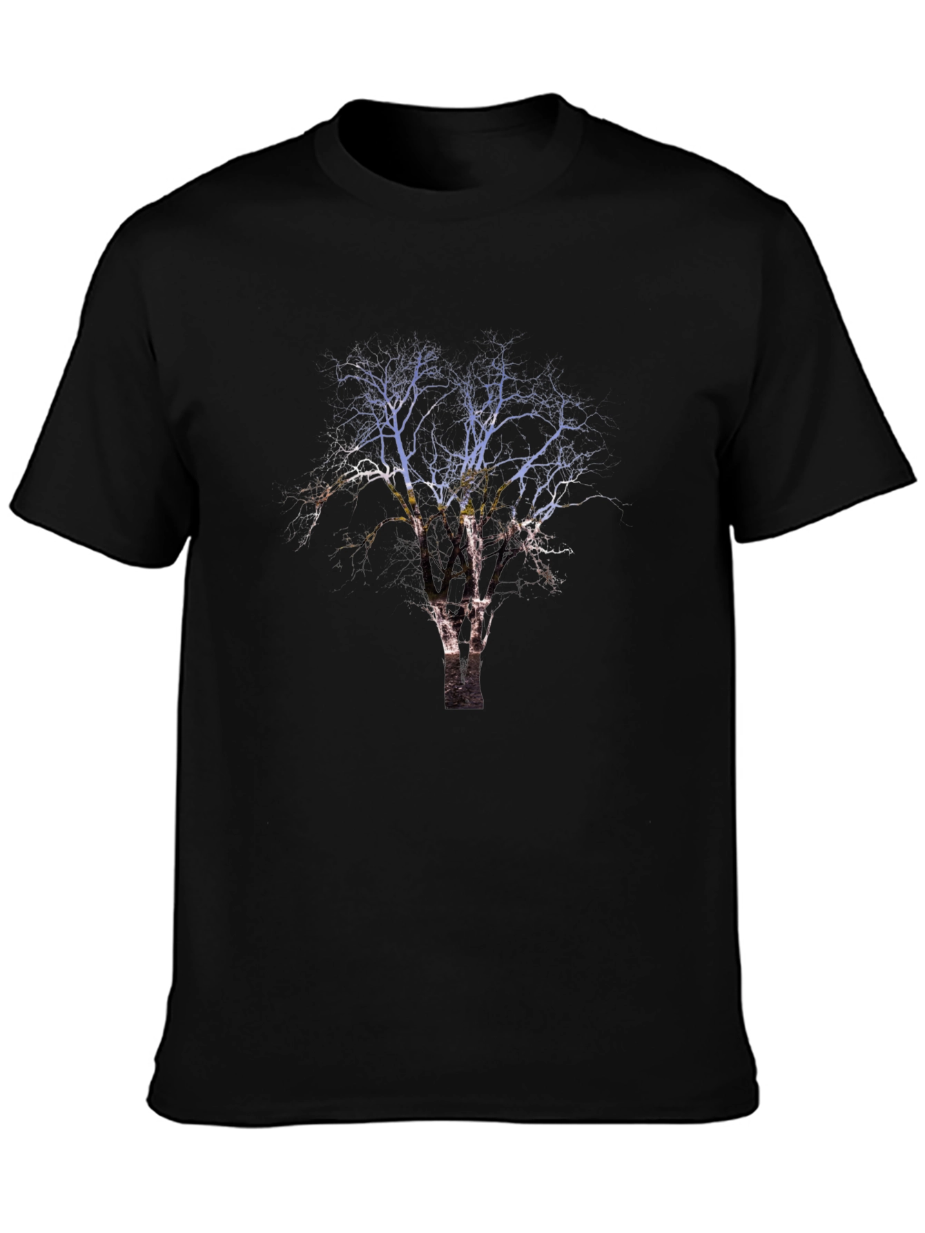 Nature Tree Graphic Black T-Shirt