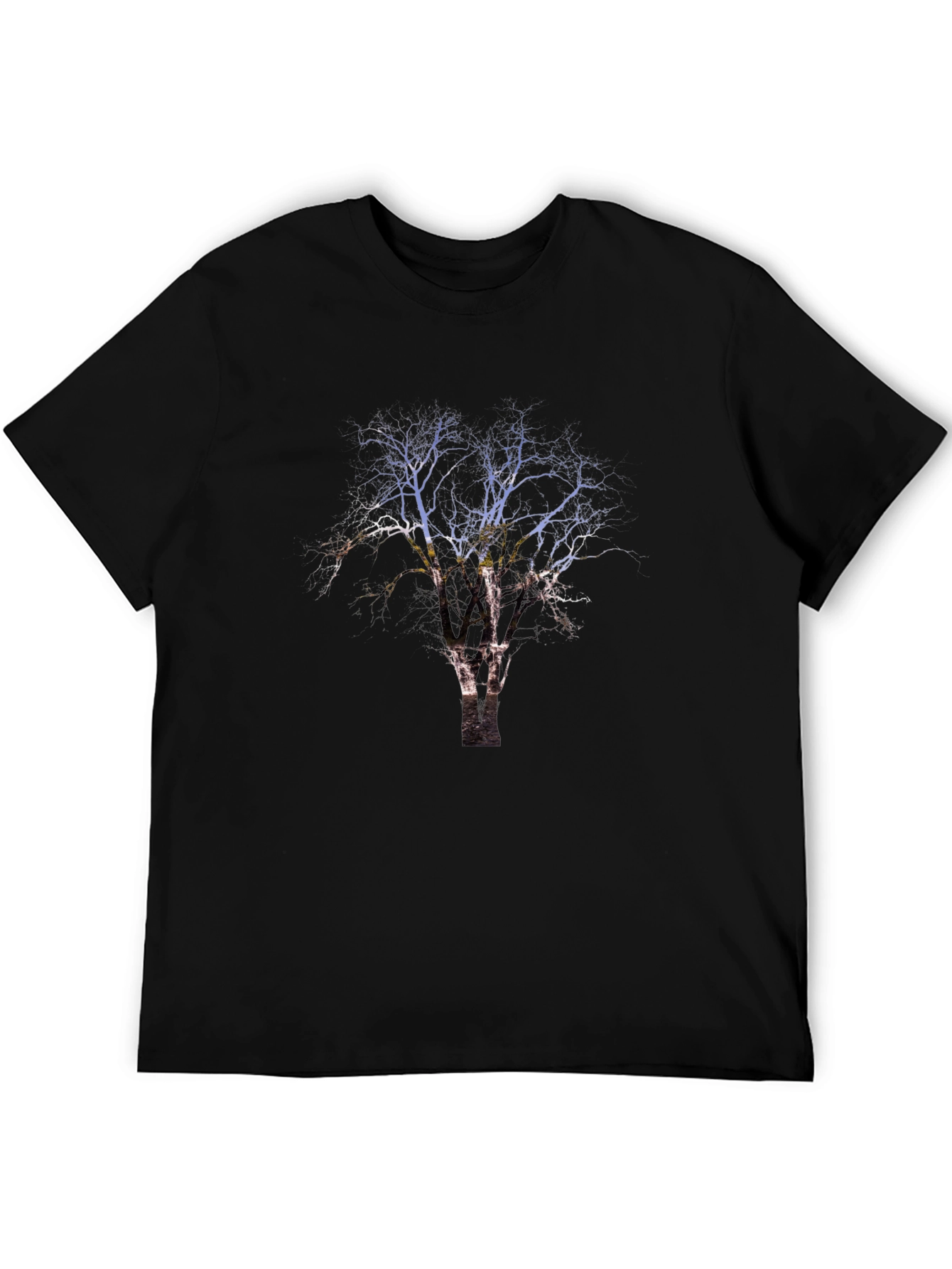 Nature Tree Graphic Black T-Shirt