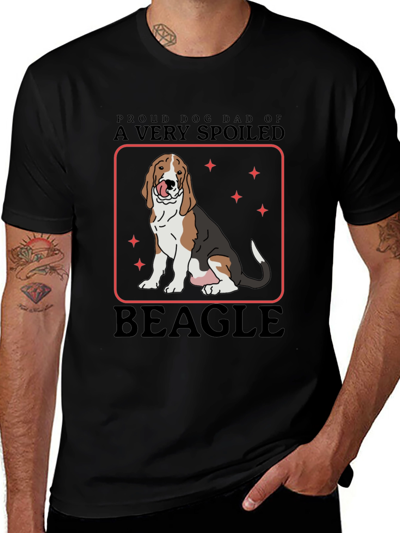 Proud Dog Dad of A Very Spoiled Beagle T-Shirt