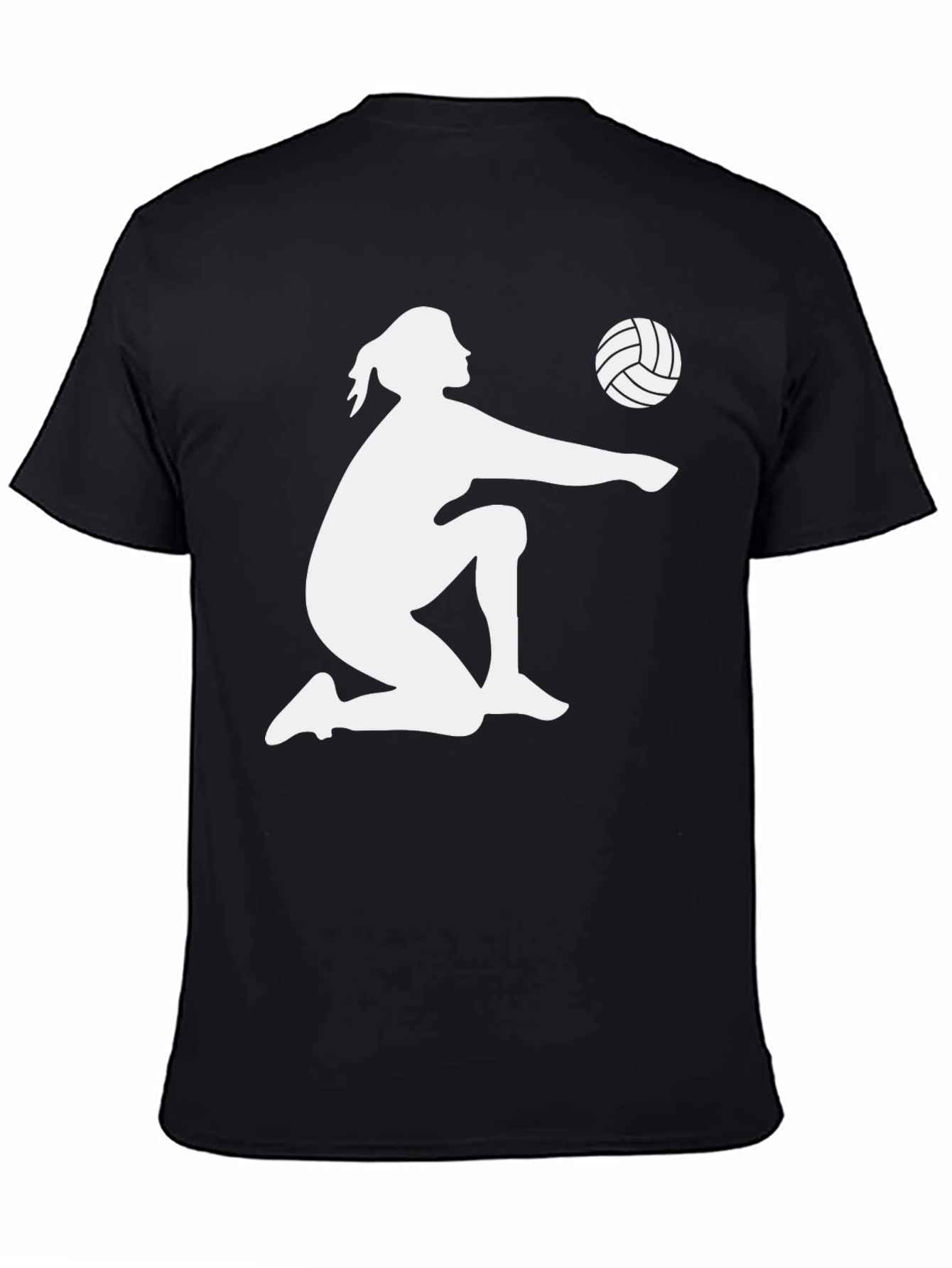 Volleyball Player Silhouette Graphic T-Shirt