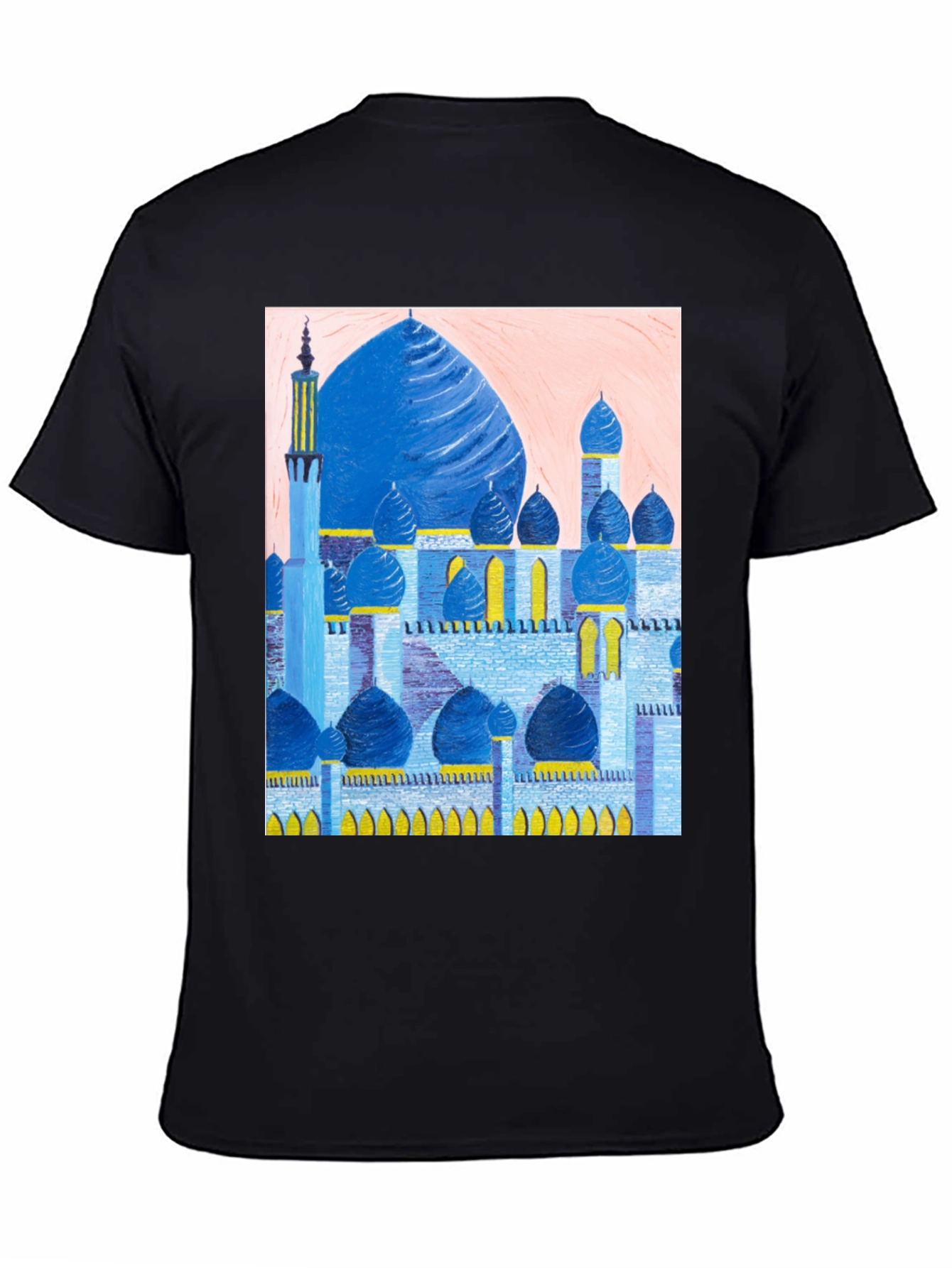 Mosque Graphic Print Black T-Shirt