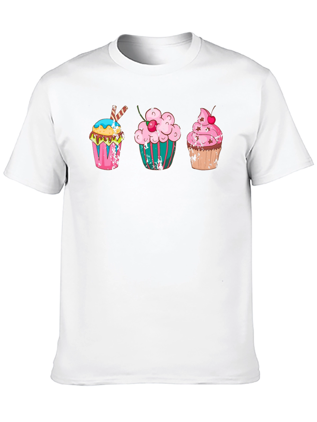 Cupcake Graphic Print T-Shirt - Quirky Design