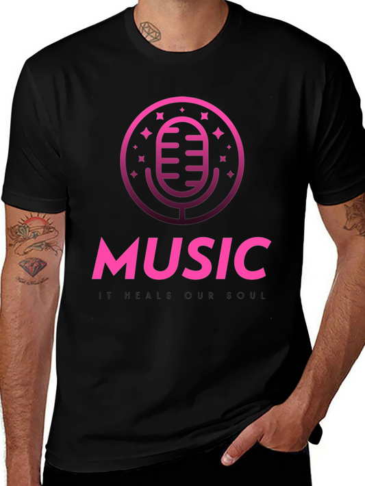 Music T-Shirt - Microphone Graphic