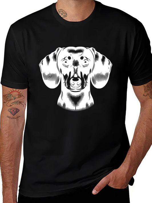 Dachshund Graphic Tee - Black Cotton Comfort