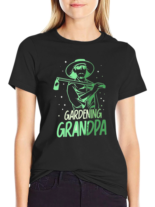 Gardening Grandpa T-Shirt - Black Graphic Tee