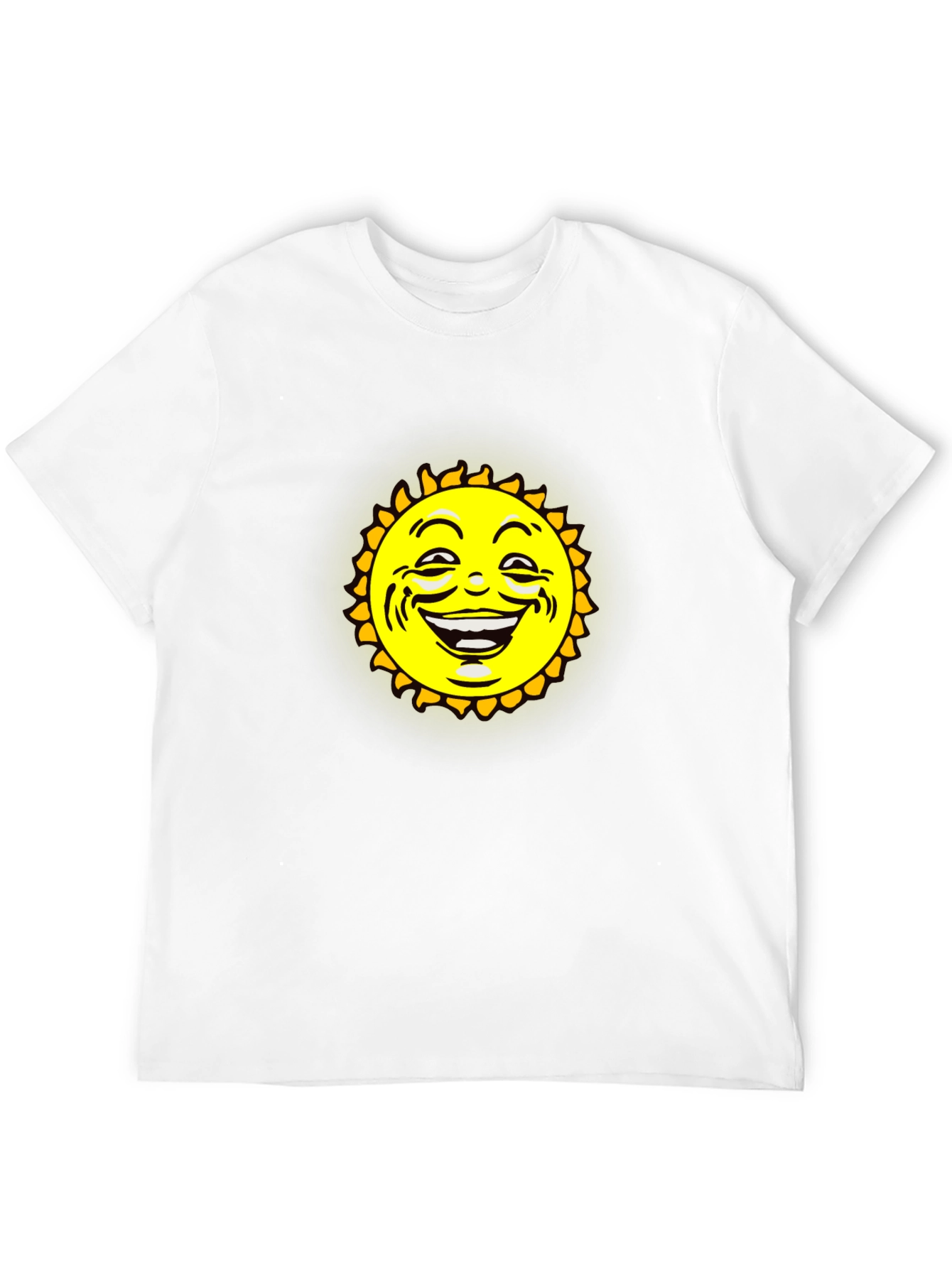 Smiling Sun Graphic Black T-Shirt