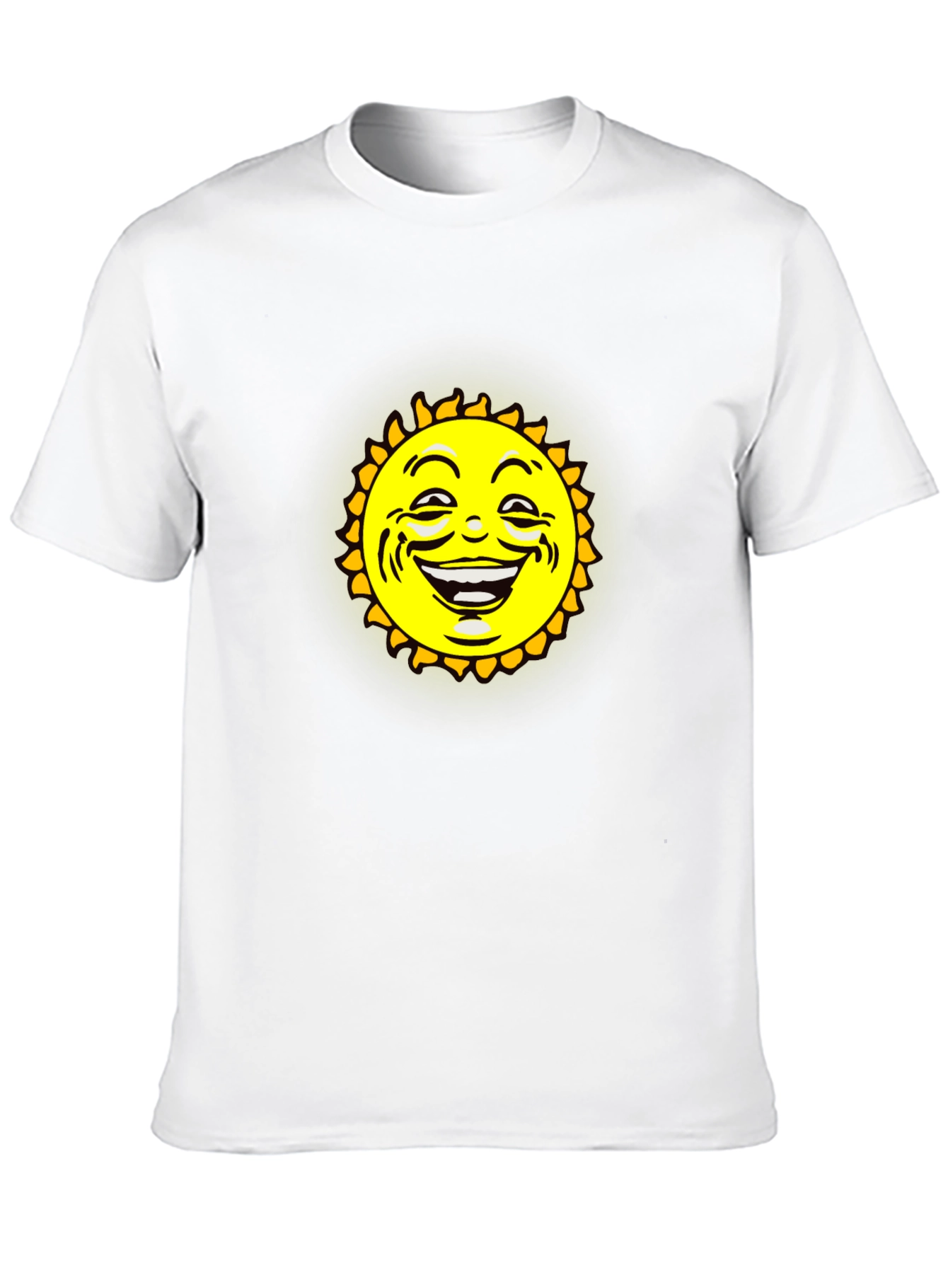 Smiling Sun Graphic Black T-Shirt
