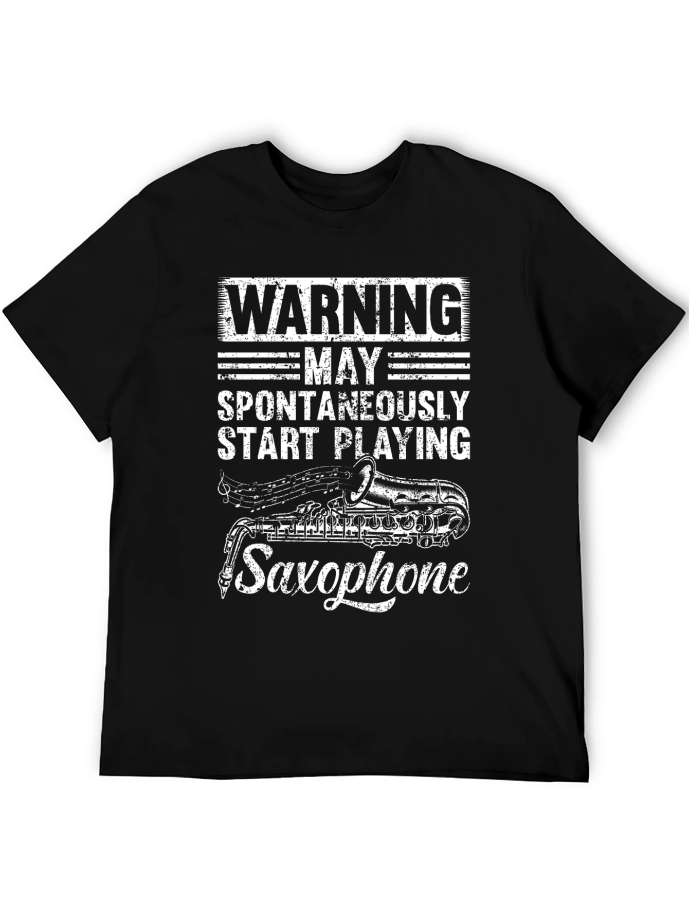 Warning May Spontaneously Play Saxophone T-Shirt
