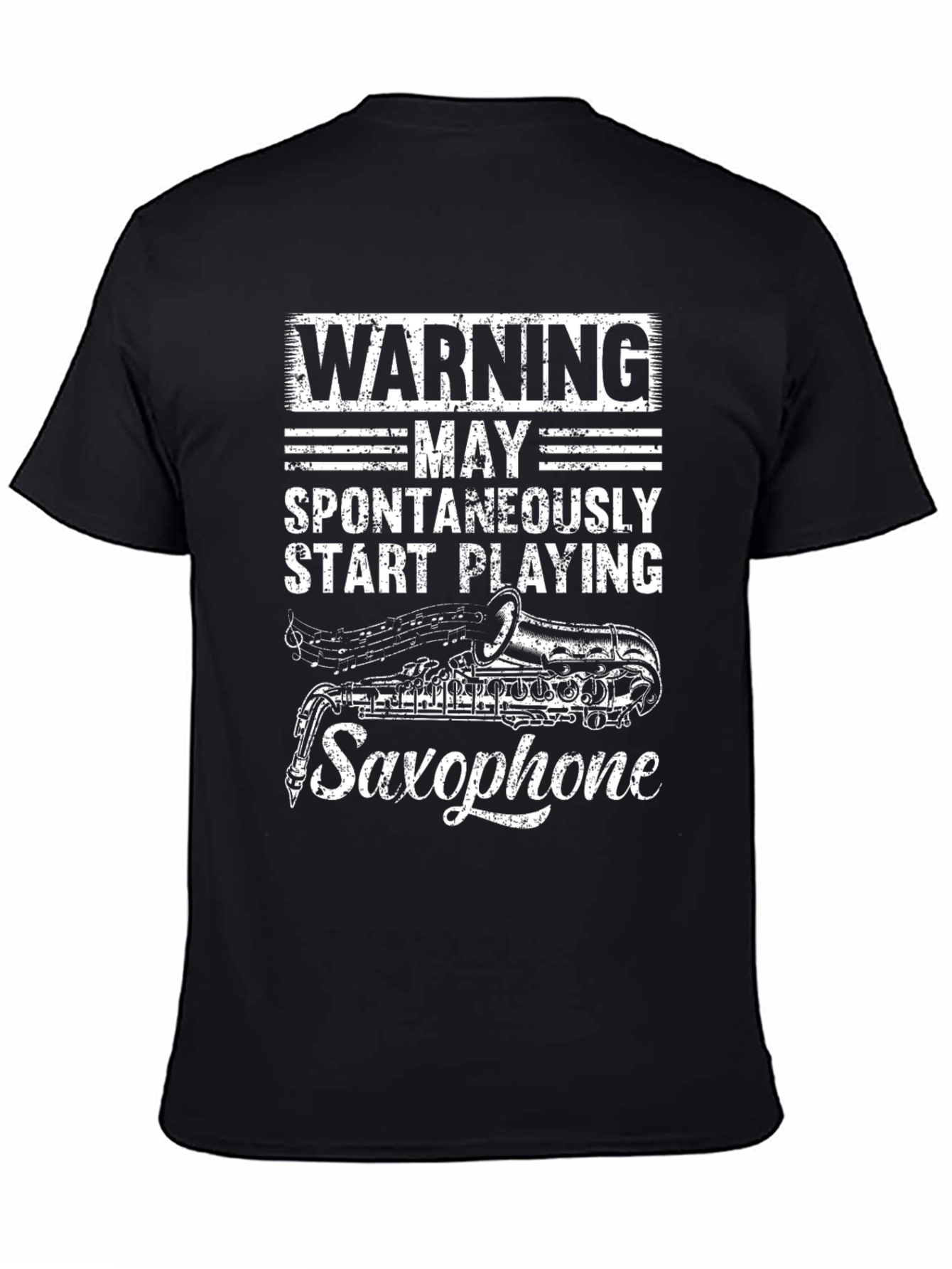 Warning May Spontaneously Play Saxophone T-Shirt
