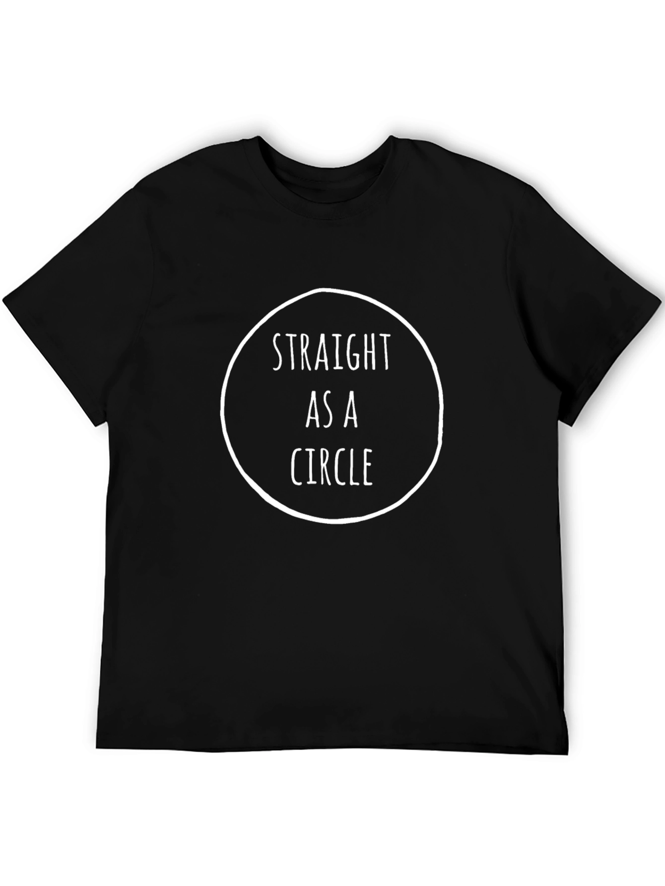 Straight as a Circle Black Graphic Tee