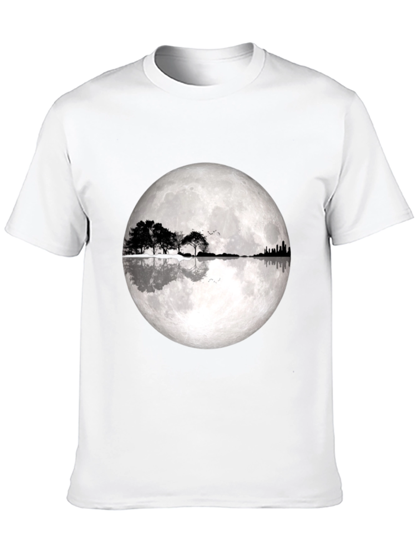 Moonlight Trees Graphic T-Shirt - Black