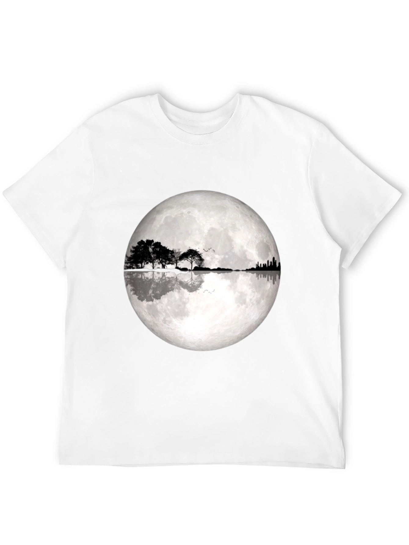 Moonlight Trees Graphic T-Shirt - Black