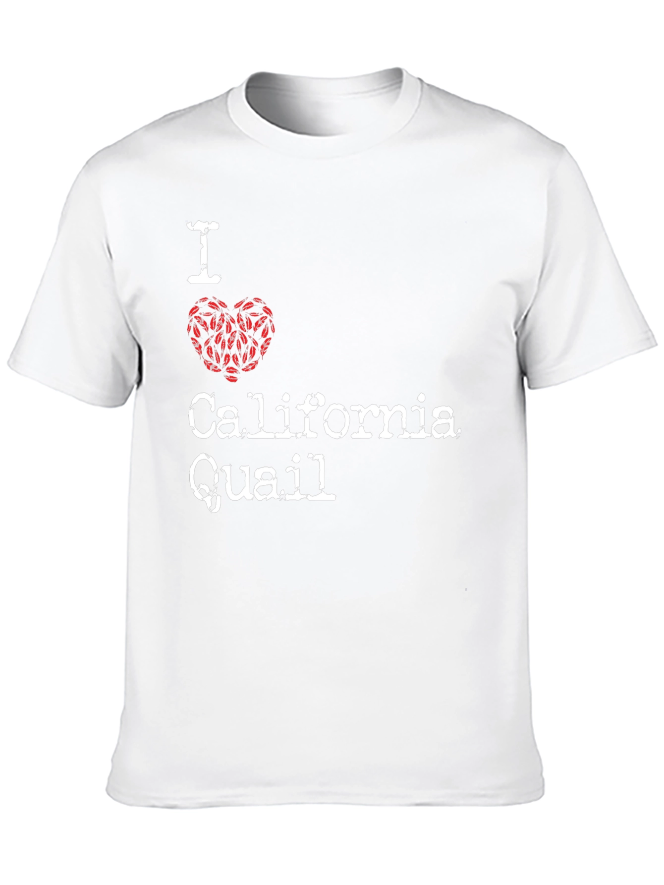 I Love California Quail T-Shirt - Novelty Tee