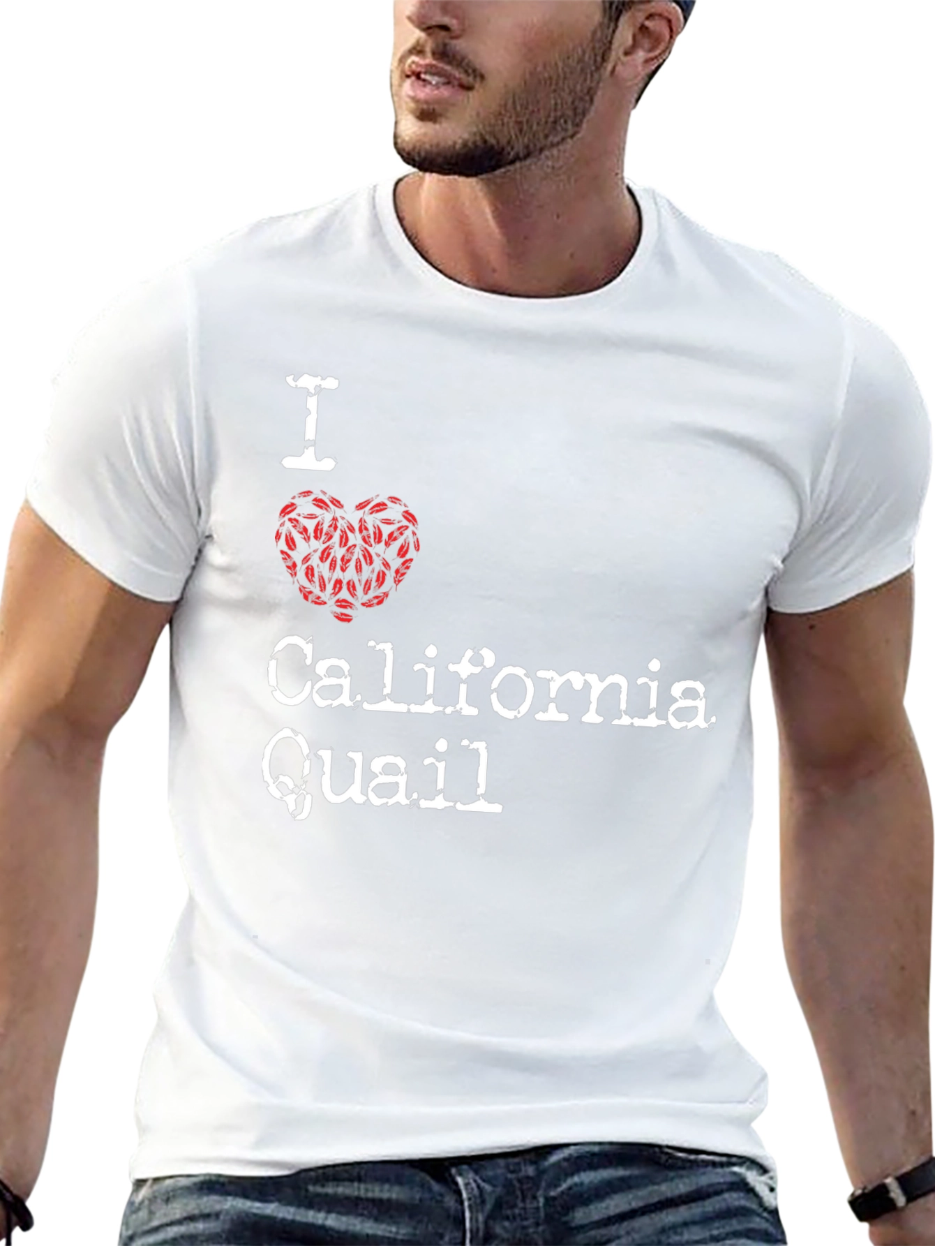 I Love California Quail T-Shirt - Novelty Tee