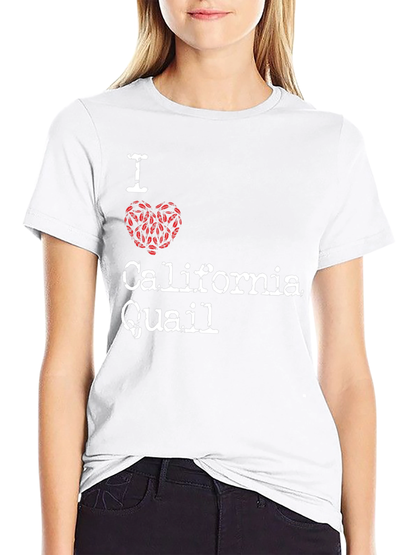 I Love California Quail T-Shirt - Novelty Tee