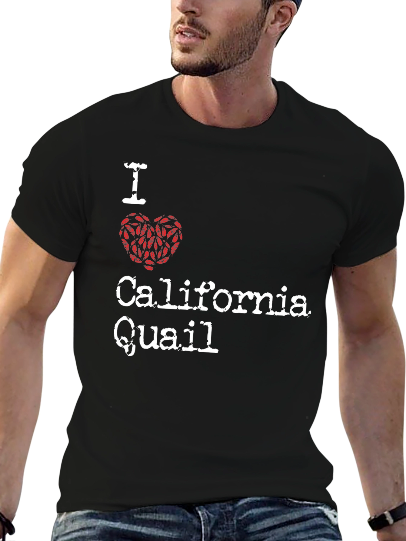 I Love California Quail T-Shirt - Novelty Tee