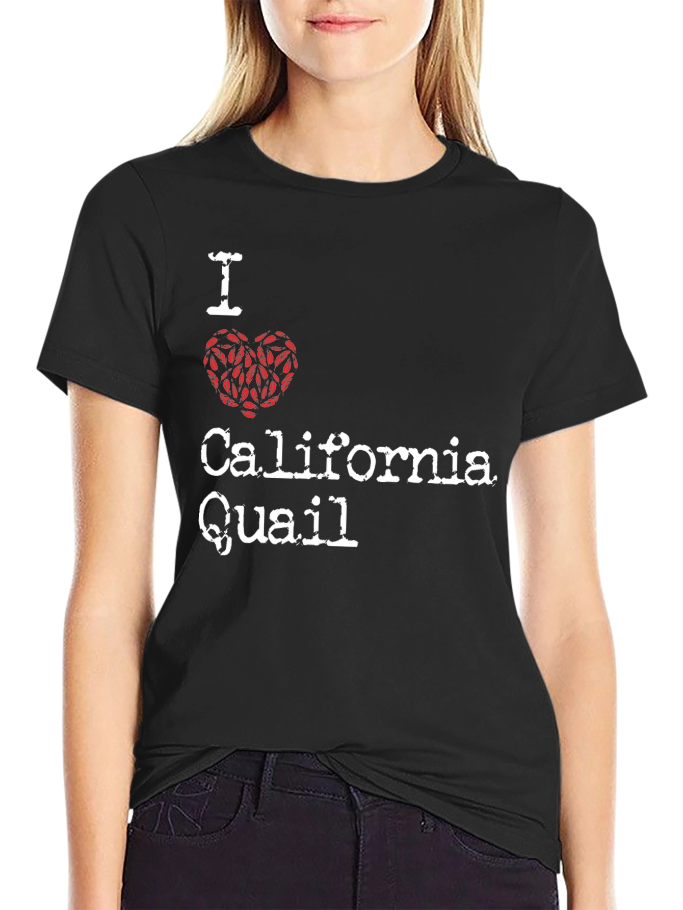 I Love California Quail T-Shirt - Novelty Tee
