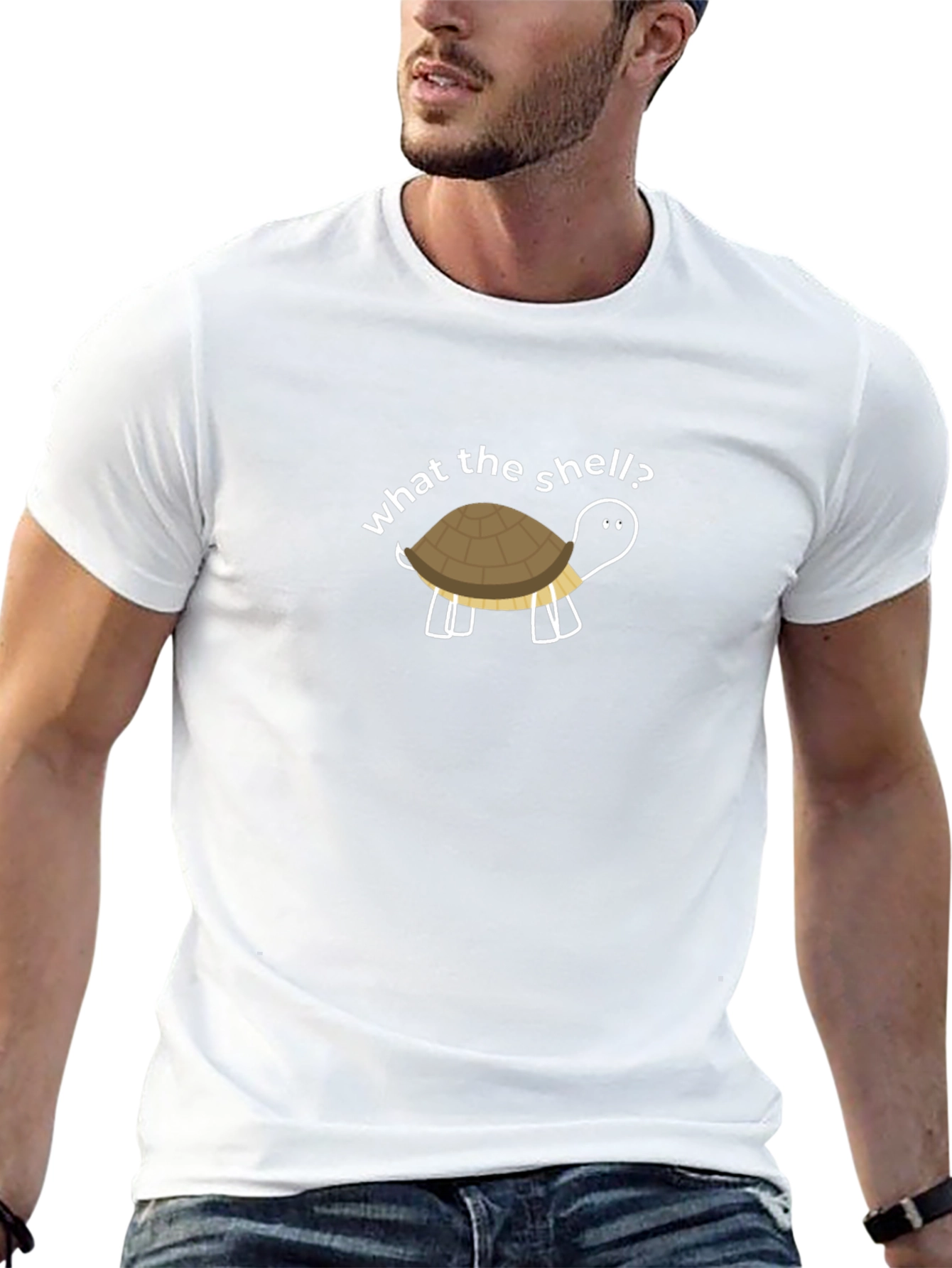 What the Shell? Turtle Graphic Black T-Shirt