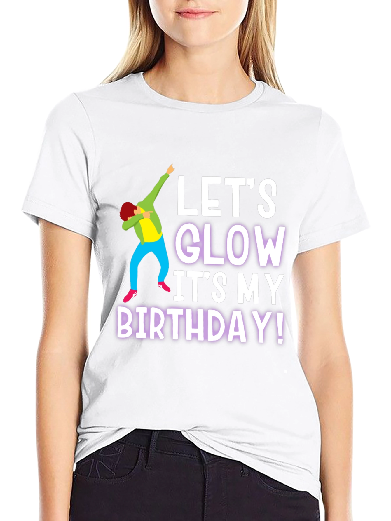 Lets Glow Birthday T-Shirt - Black