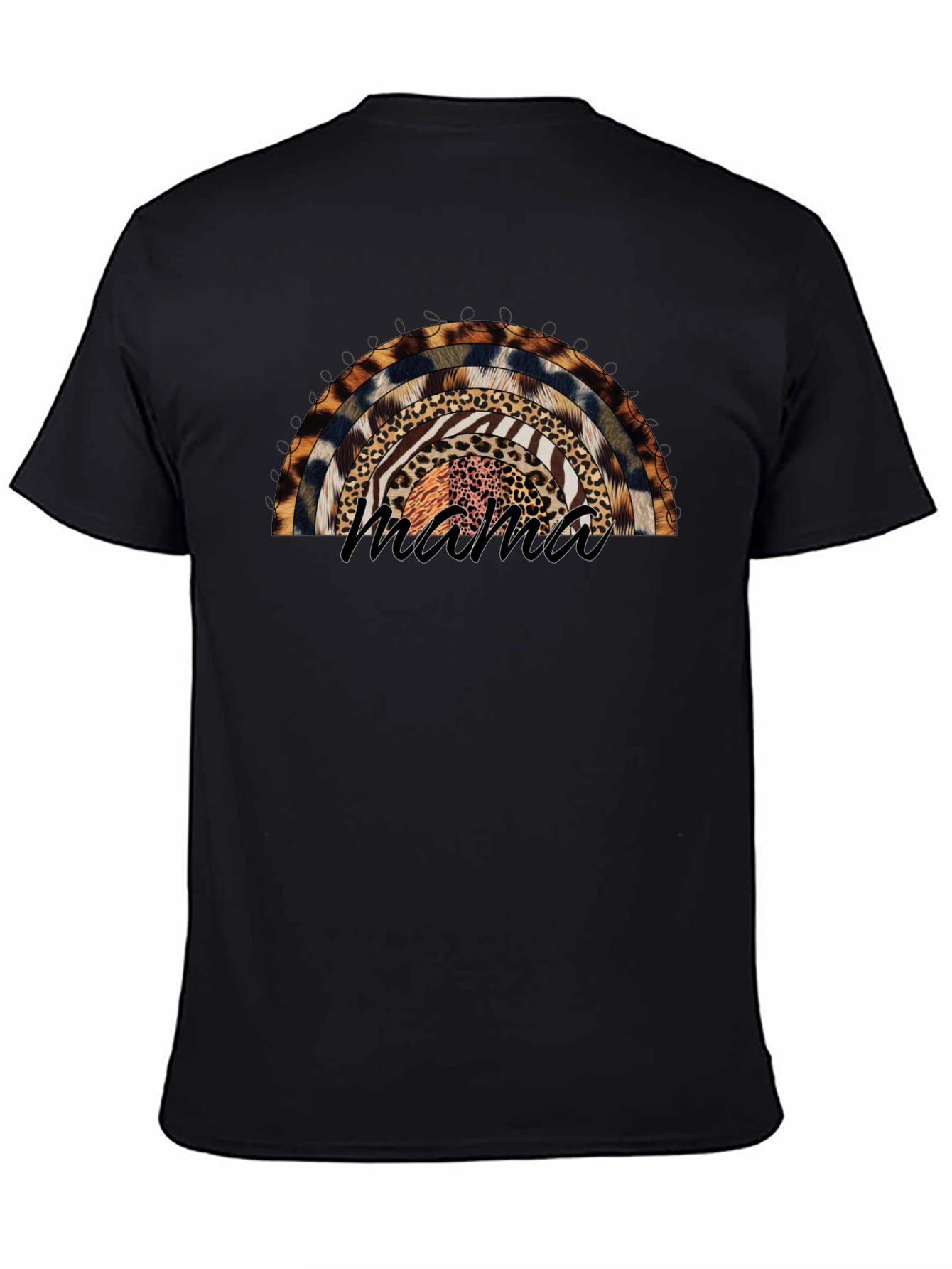 Mama Animal Print Rainbow T-Shirt
