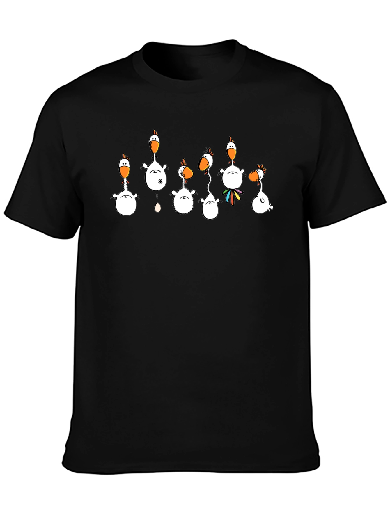 Funny Chicken T-Shirt - Black