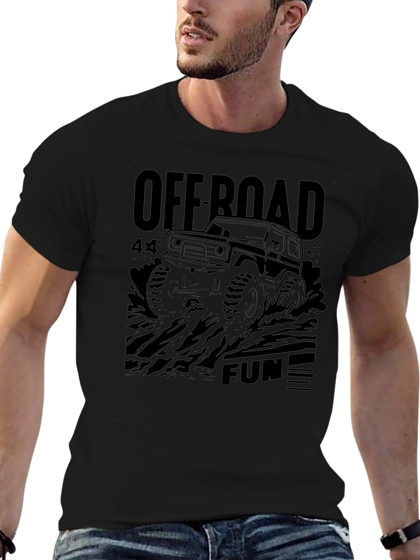 Off Road 4x4 Fun Black T-Shirt